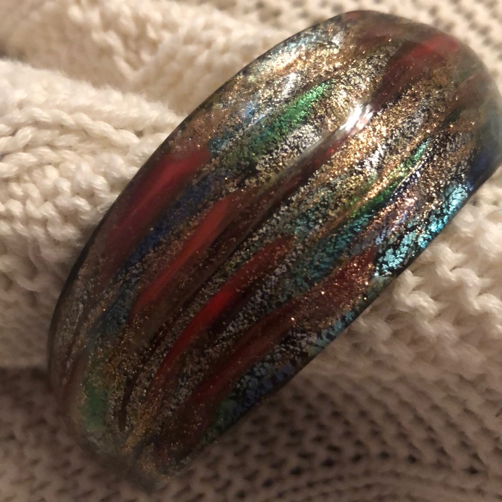 Glass multi color bangle